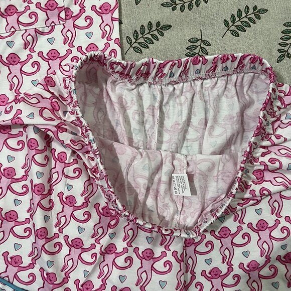 Roller Rabbit Pink Monkey Pajama Set - Picture 5 of 8